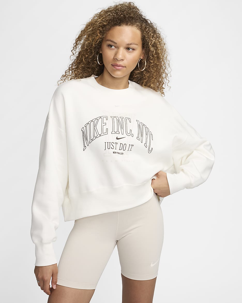 Nike Sportswear Phoenix Fleece Women's Over-Oversized Crew-Neck Graphic  Sweatshirt